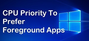 How to set CPU priority to prefer foreground Applications